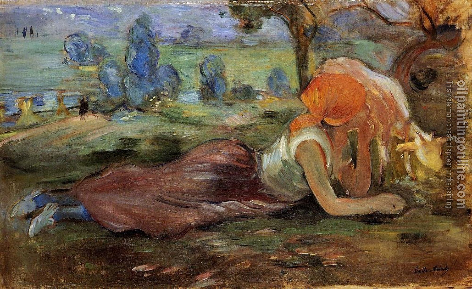 Morisot, Berthe - Shepherdess Laying Down